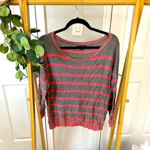 American Eagle Outfitters. Striped 3/4 sleeve sweater.